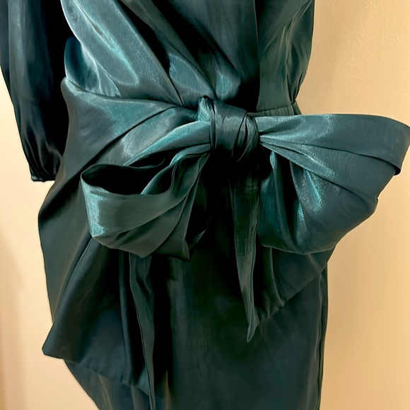 Lovers + Friends Womens Kennedy One Shoulder Mini Dress in Emerald Sz Large - Picture 5 of 13